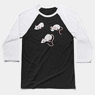 White Rodent Bundle Baseball T-Shirt